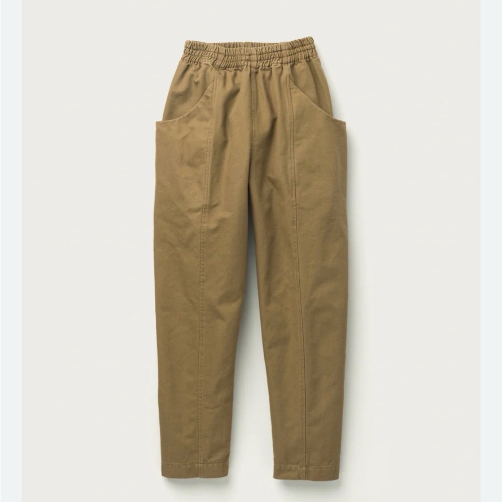Elizabeth Suzann Clyde Work Pant in Organic Cotton Canvas in olivine